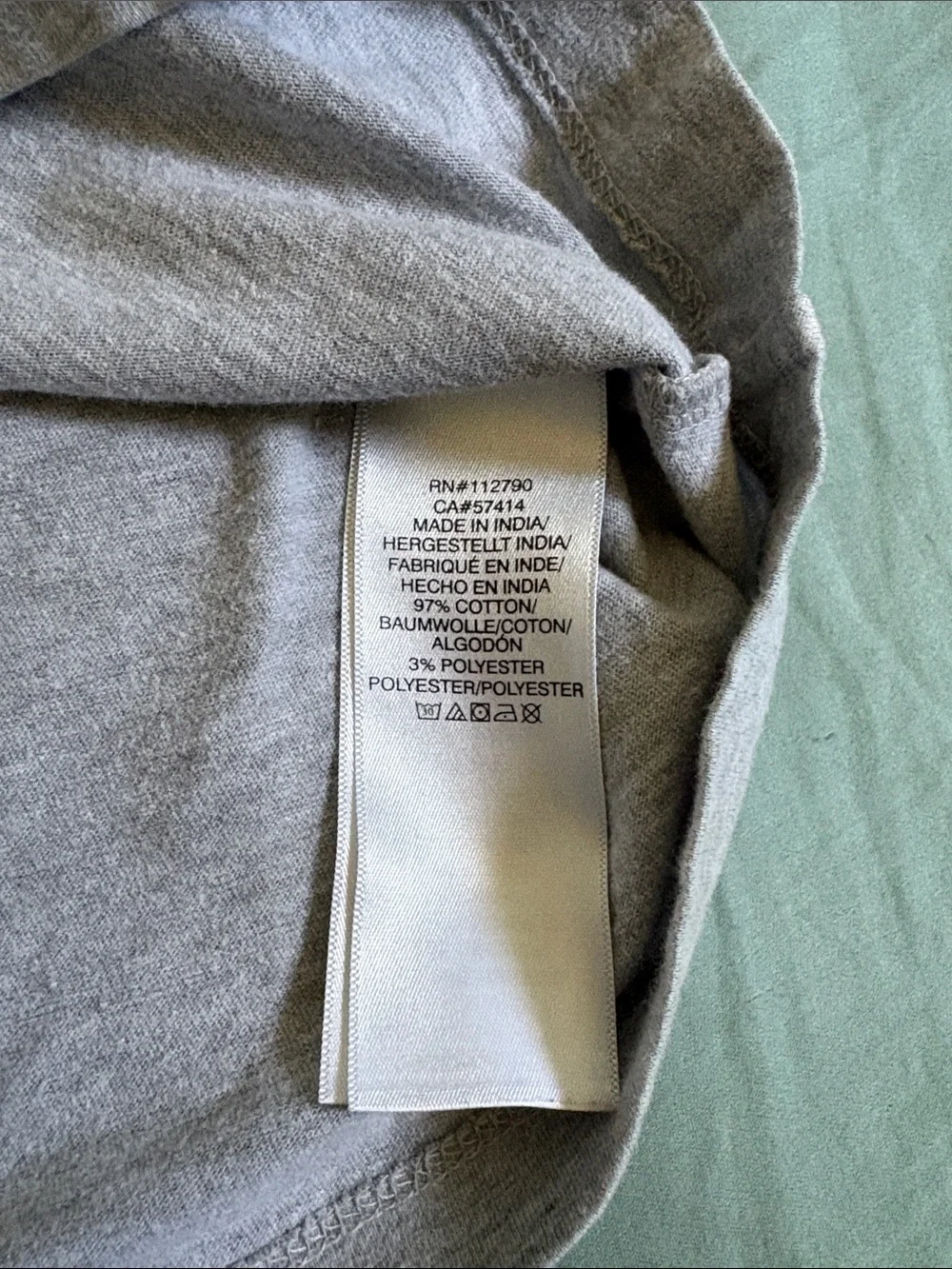 True Religion Light Gray Crewneck Tee with Black & White Logo